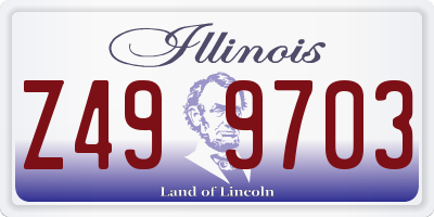 IL license plate Z499703