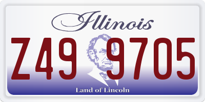 IL license plate Z499705