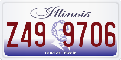IL license plate Z499706