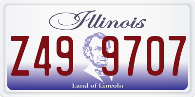 IL license plate Z499707