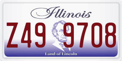 IL license plate Z499708