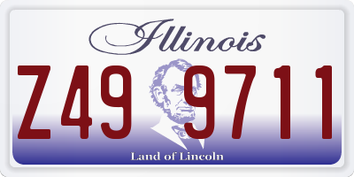 IL license plate Z499711