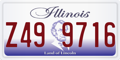IL license plate Z499716