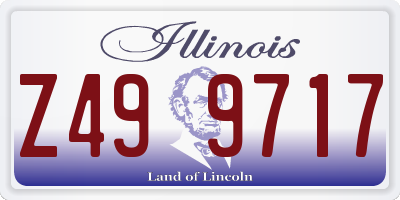 IL license plate Z499717