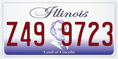 IL license plate Z499723
