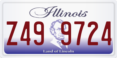 IL license plate Z499724