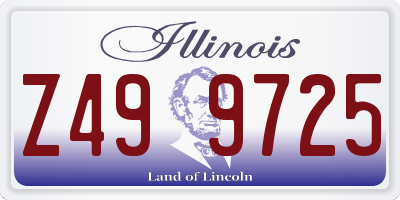 IL license plate Z499725
