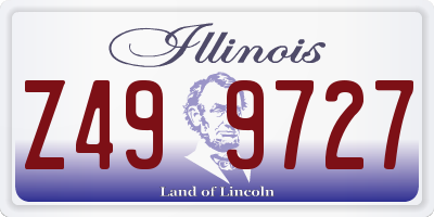 IL license plate Z499727