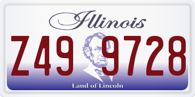 IL license plate Z499728