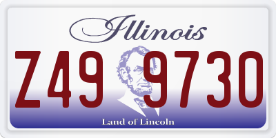 IL license plate Z499730