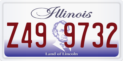 IL license plate Z499732
