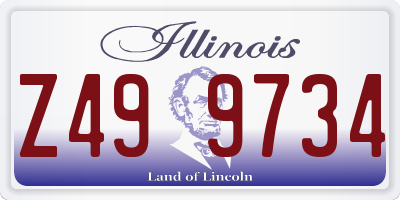 IL license plate Z499734