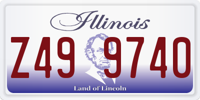 IL license plate Z499740