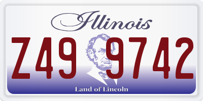 IL license plate Z499742