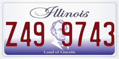IL license plate Z499743