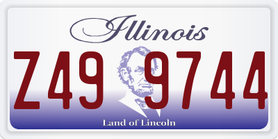 IL license plate Z499744