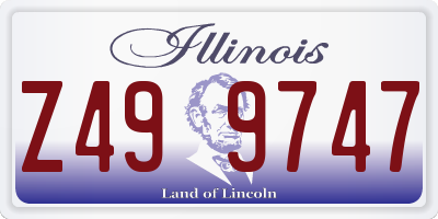 IL license plate Z499747