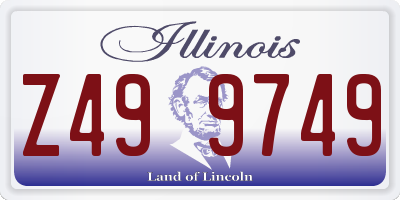 IL license plate Z499749