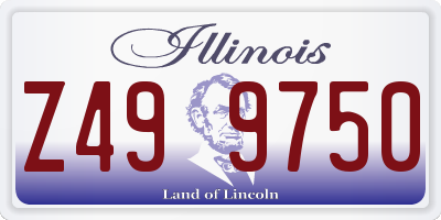 IL license plate Z499750