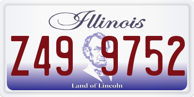 IL license plate Z499752