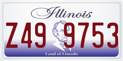 IL license plate Z499753