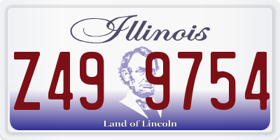 IL license plate Z499754