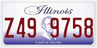 IL license plate Z499758
