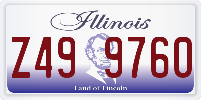 IL license plate Z499760