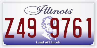 IL license plate Z499761