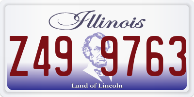 IL license plate Z499763