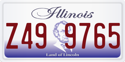 IL license plate Z499765