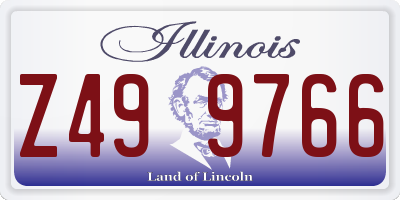 IL license plate Z499766