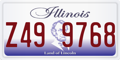 IL license plate Z499768