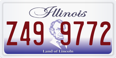 IL license plate Z499772