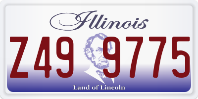 IL license plate Z499775