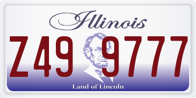IL license plate Z499777