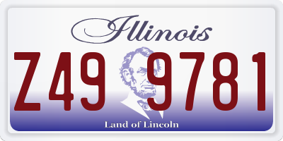 IL license plate Z499781