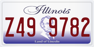 IL license plate Z499782
