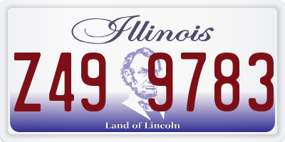 IL license plate Z499783