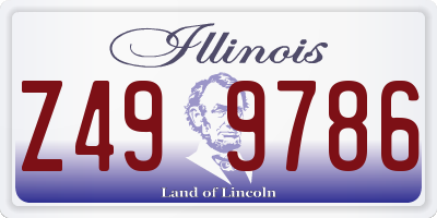 IL license plate Z499786