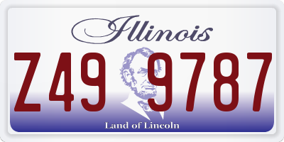 IL license plate Z499787
