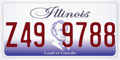 IL license plate Z499788
