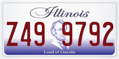 IL license plate Z499792