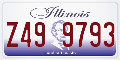 IL license plate Z499793