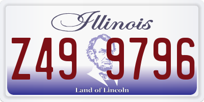 IL license plate Z499796