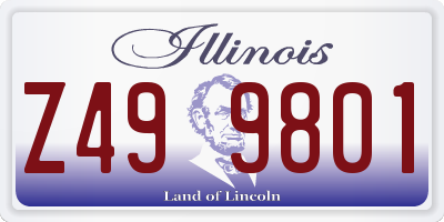 IL license plate Z499801