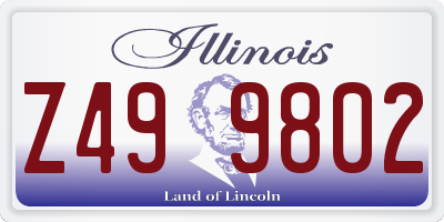 IL license plate Z499802