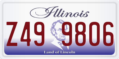 IL license plate Z499806
