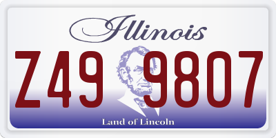IL license plate Z499807