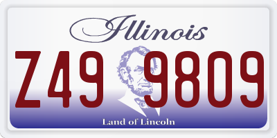IL license plate Z499809
